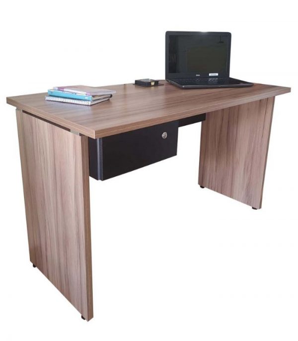 Mesa Reta Carvalho/Preto 1,40X60X73cm