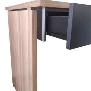 Mesa Reta Carvalho/Preto 1,40X60X73cm