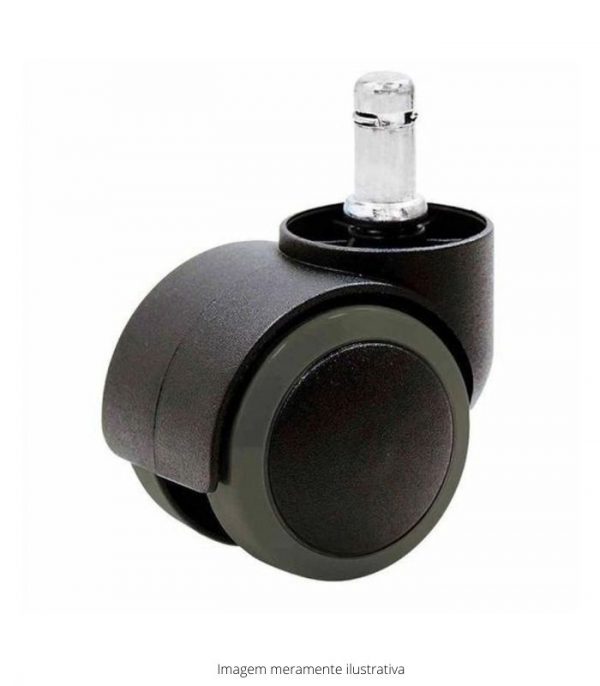 Kit Rodizio Pu Com 5 Unidades 50mm Preto - Imagem 2