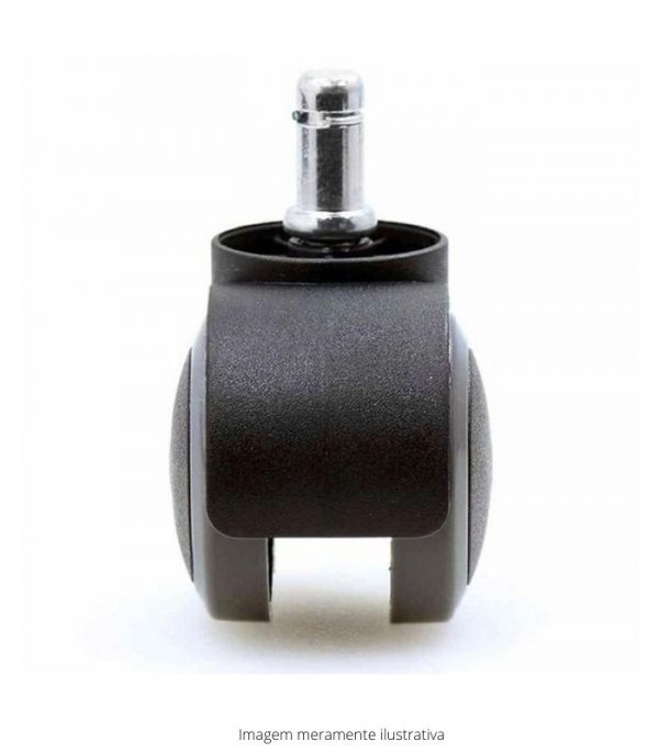 Kit Rodizio Pu Com 5 Unidades 50mm Preto - Imagem 3
