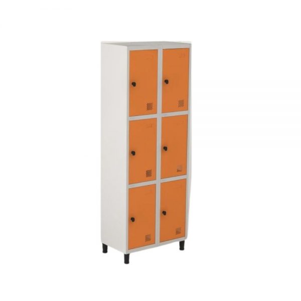 Armário Roupeiro de Aço 6 Portas