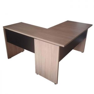 Mesa em L Itapuã/Preto 1,30X1,30X73cm